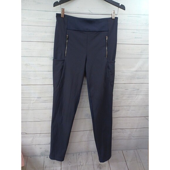 Athleta Pants - Athleta Legging Pants Size 8 Zip Pockets Black Stretch RN# 54023